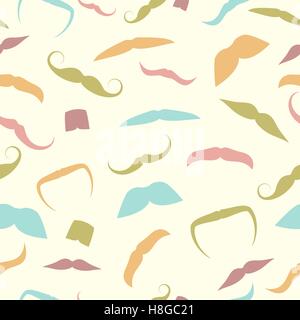 Vector illustration. Seamless pattern of mustaches. Eps 10 Stock Vector
