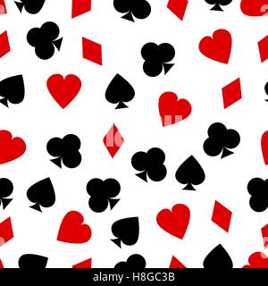Vector illustration. Cards suits pattern. eps 10 Stock Vector