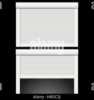 Vector illustration. Roller shutters garage. eps 10 Stock Vector