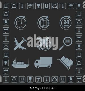 Vector illustration. Delivery icon set. EPS 10 Stock Vector