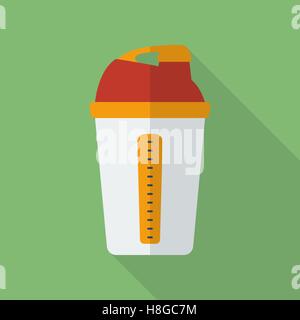 Sport shaker icon. Modern Flat style with a long shadow Stock Vector