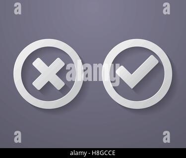 Set of check mark icons Stock Vector