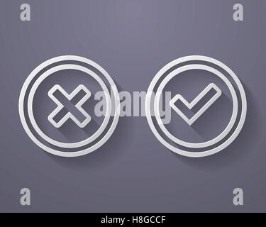 Set of check mark icons Stock Vector