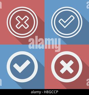 Set of check mark icons Stock Vector