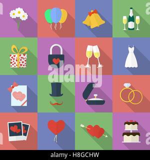 Vector set of flat Wedding icons isolated Stock Vector Image & Art - Alamy