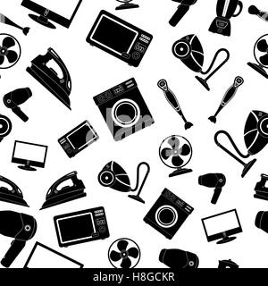 Seamless pattern of Household appliance Stock Vector