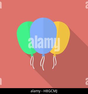 Icon of balloons. Flat style Stock Vector