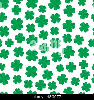 Four leaf clover seamless pattern Stock Vector