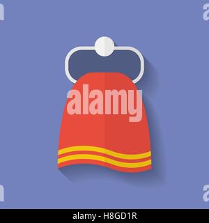 Icon of Towel. Flat style. Vector illustration Stock Vector