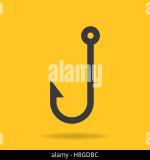 Icon of Fishing Hook Stock Vector