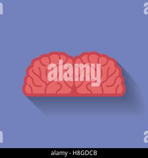 Icon of the brain. Flat style Stock Vector