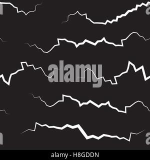 Seamless, repeating pattern of fractures or cracks Stock Vector