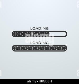 Loading, uploading, downloading status bar icon Stock Vector