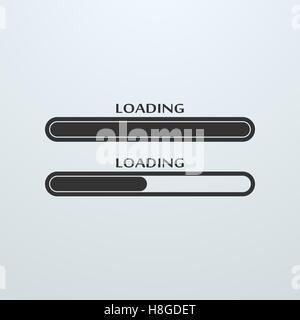 Loading, uploading, downloading status bar icon Stock Vector