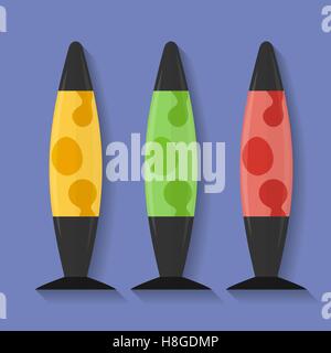 Icon of Lava Lamp. Flat style Stock Vector