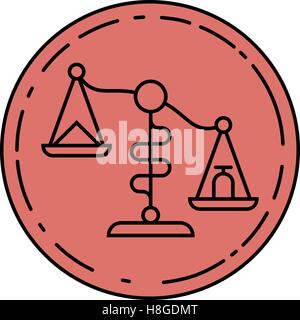 Scales icon. Logo template of Scales. Scales symbol sign Stock Vector