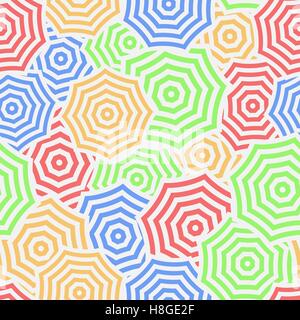 Seamless pattern from striped Umbrellas Stock Vector