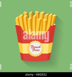 Icon of French fries Stock Vector