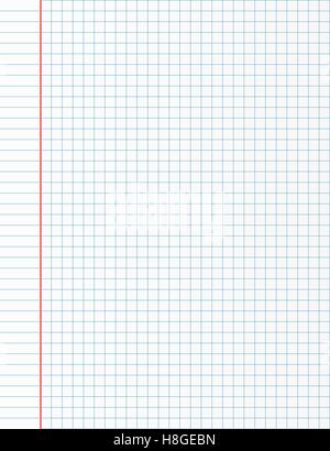 Horizontal Squared Paper Texture For School Notebook Page In Cage Vector  Background In Cell School Backdrop Template Stock Illustration - Download  Image Now - iStock