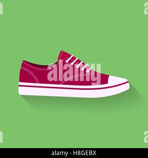 icon of sneakers. Sport shoes, footwear vector sign, symbol. Vector illustration Stock Vector