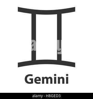 Gemini, twins zodiac sign. Vector Illustration, icon