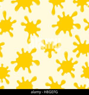 Set of ink Blots. Collection of drops and stains. Vector set of splash liquid and smudges. Paint Splatters. Endless seamless bac Stock Vector