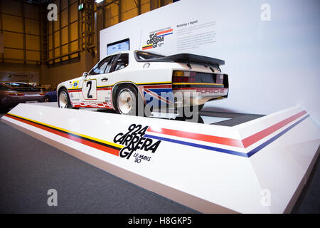 Birmingham, UK. 12th November, 2016. Classic Motor Show 2016 at NEC in Birmingham. Porsche 924 Carrera GT on display on the Porsche restoration stand Credit:  steven roe/Alamy Live News Stock Photo