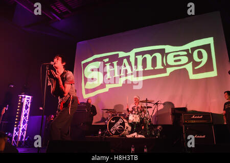 Sham 69 Iconic Punk Rock band at The Swindon Meca music venue November 2016 Stock Photo