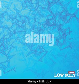 Polygonal Abstract background. Low poly, molecule and communication . Vector Illustration Stock Vector