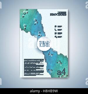 Modern template layout brochure, magazine, flyer, booklet, cover or report in A4 size for your design . Vector Illustration Stock Vector