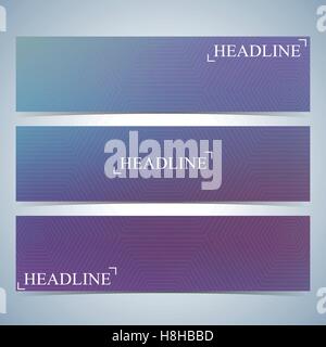 Set of horizontal multicolored backgrounds for your design. Vector Illustration Stock Vector
