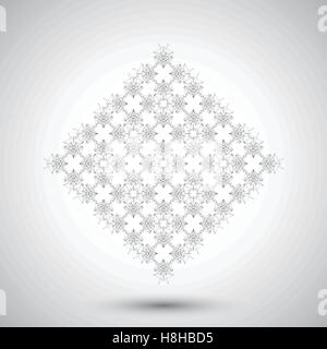 Geometric abstract form with connected lines and dots. Vector illustration Stock Vector