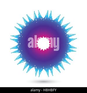 Colorful geometric abstract object with connected dots and lines. Vector illustration Stock Vector