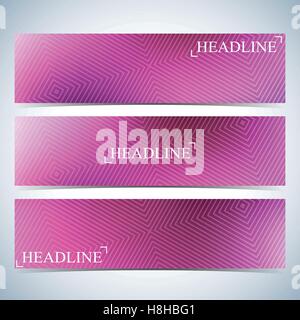 Set of horizontal multicolored backgrounds for your design. Vector Illustration Stock Vector