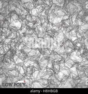 Polygonal Abstract background. Low poly, molecule and communication . Vector Illustration Stock Vector