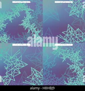 Set of geometric background molecule and communication for your design. Vector illustration Stock Vector