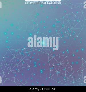 Molecule and communication with connected dots, lines. Graphic background for your design . Vector Illustration Stock Vector
