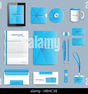 Set of vector corporate identity template. Modern business design Stock Vector