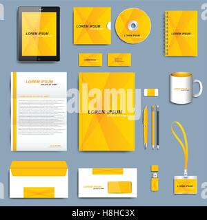 Set of vector corporate identity template. Modern business design Stock Vector