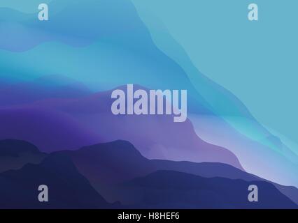 Mountainous Terrain - Vector Illustration Stock Vector