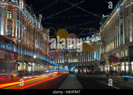 Christmas lights in Regent Street, London Stock Photo