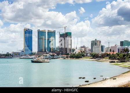 Skyscrapers on the coastline of Dar Es Salaam, Tanzania Stock Photo