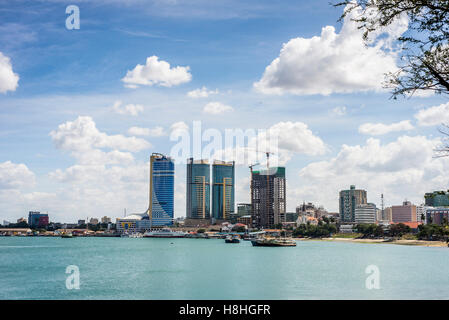 Skyscrapers on the coastline of Dar Es Salaam, Tanzania Stock Photo