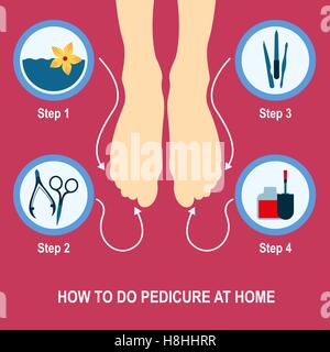 Pedicure Vector illustration Stock Vector