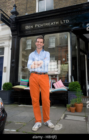 Lauded architect and interior designer Ben Pentreath. Pictured at 17a Rugby Street, London WC1N 3QT. Stock Photo