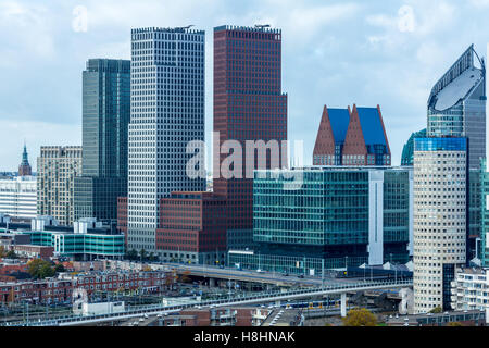 The Hague , the Netherlands - October 29, 2016: Tall buildings of The Hague, the Netherlands Stock Photo