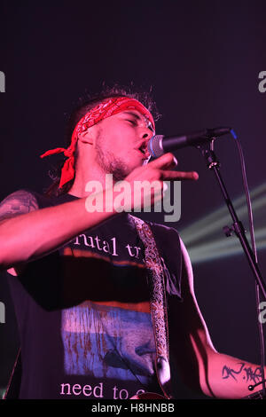 Bristol based Punk Rock Band Criminal Mind performed at Swindon Meca music venue 11 November 2016 Stock Photo