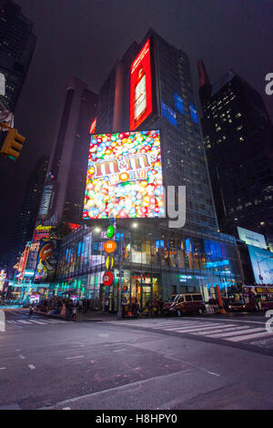 M&M chocolate store, Times Square, New York City, United States of America. Stock Photo