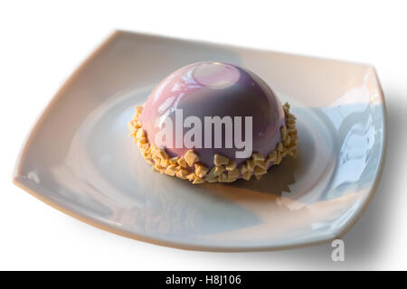 Small cake of pink color. Stock Photo