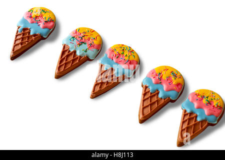 Biscuits shaped as ice cream. Stock Photo